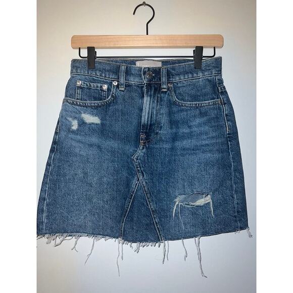 Everlane the reconstructed denim skirt size 24 (0) - Picture 2 of 8